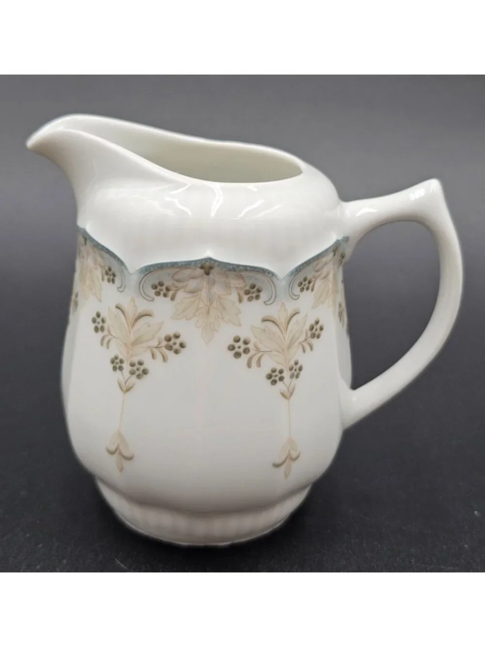 VTG Scherzer Bavaria Germany Porcelain Sugar Bowl & Creamer Set Floral Gold Trim